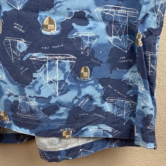 M.E. Sport Vintage Hawaiian Sail Boat Button Up Shirt Mens Sz XL - Picture 3 of 7